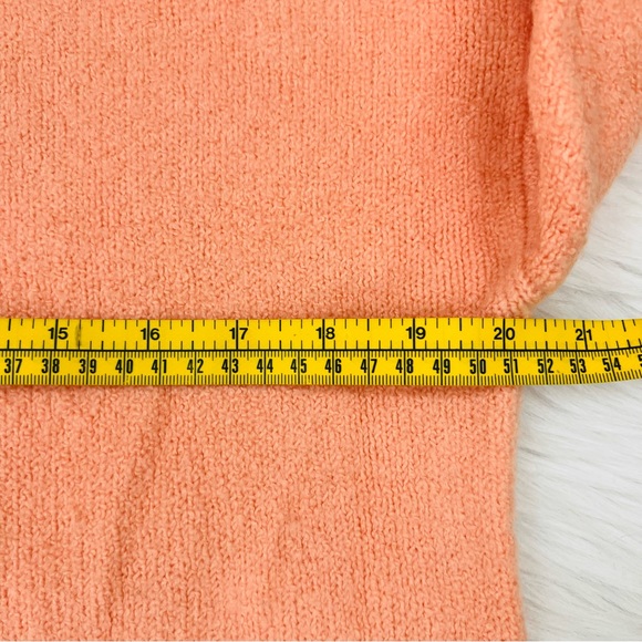 Anthropologie Naomi Peach Orange Merino Wool Blend Boatneck Sweater - Picture 5 of 8